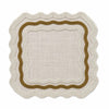 Elegant Ivory Gold Beaded Square Placemat Set Of 2 / Lixra