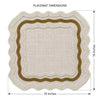 Elegant Ivory Gold Beaded Square Placemat Set Of 2 / Lixra