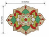 Multicolor Geometric Beaded Round Placemat Set of 2 / Lixra