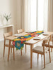 Vibrant Multicolor Floral Beaded Table Runner / Lixra