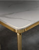 Exquisite Marble Glossy Finish Dining Table Set / Lixra