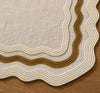 Elegant Ivory Gold Beaded Square Placemat Set Of 2 / Lixra