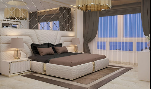 Modern High-End Luxurious Leather Bed / Lixra