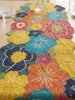 Vibrant Multicolor Floral Beaded Table Runner / Lixra