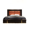 Stylish Quilted Leather Upholstered Bed with Headboard / Lixra