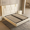 Contemporary Style Gold Plated Leather Bed / Lixra