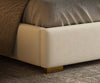 Contemporary Style Gold Plated Leather Bed / Lixra