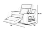 Leather Upholstery Power Recliner LED Sofa-Set