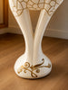 Elegant White Giraffe Floor Clock with Gold Accents / Lixra