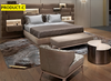 Modern Velvet Fabric Bed with Wall Panels / Lixra