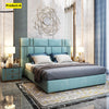 Contemporary Wooden Opulent Leather Upholstered Bed / Lixra