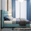 Modern Rectangular Velvet Fabric Upholstered Bed / Lixra