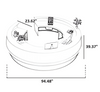 Modern Wooden Round Reception Desk with LED