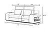 Leather Upholstery Power Recliner LED Sofa-Set