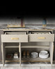 Luxurious Marble-Top Buffet Table with Storage