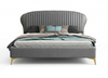 Modern Interior Channel Tufted Leather Bed / Lixra