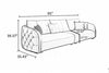 Luxury Tufted Leather Sofa Set for Living Room