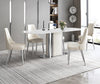 Palatial Marble-Top Dining Table Set for 6