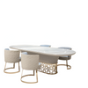 Oval Marble Dining table Set / Lixra