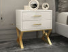Set Of 2 Glossy Tabletop Storage Night Stand / Lixra