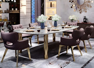 Stylish Designed Marble Dining Table Set / Lixra