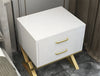 Set Of 2 Glossy Tabletop Storage Night Stand / Lixra