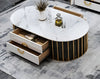 Modern Designed Coffee Table with Metal Finish / Lixra