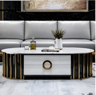 Modern Designed Coffee Table with Metal Finish / Lixra