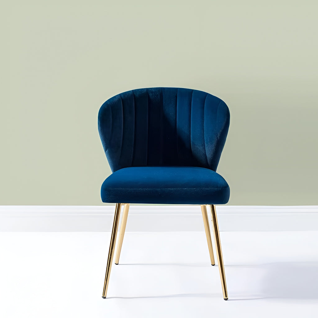 Set Of 4 Trendy Velvet Dining Chairs / Lixra