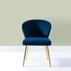 Set Of 4 Trendy Velvet Dining Chairs / Lixra