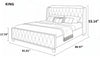 Button Tufted Design Modern Leather Bed
