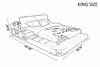 Italian Designed Modern Wooden Frame Leather Bed