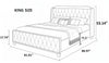 Button Tufted Design Modern Leather Bed