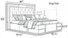 Modern Rectangular Leather Panel Bed