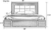 Stylish Quilted Leather Upholstered Bed with Headboard / Lixra