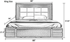 Stylish Quilted Leather Upholstered Bed with Headboard