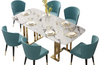 Matte Finish Marble-Top Dining Table Set / Lixra