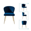 Set Of 4 Trendy Velvet Dining Chairs / Lixra