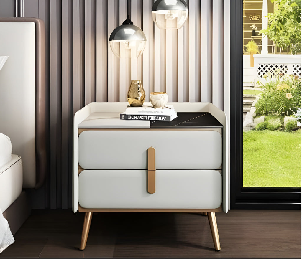 Set Of 2 Wooden Finish Night Stand / Lixra
