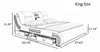 Modern Multi-Functional Leather Bed