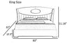 Elegant Leather Upholstered Bed with Wooden Structure