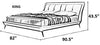 Luxurious Design Rectangular Leather Bed