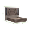 Geometric Accents Bedroom Set In River Sand Finish / Lixra