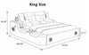 Modern Multifunctional Exquisite Design Leather Bed