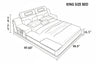 Modern Leather Bed With Adjustable Headrest