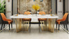 Splendid Steel Construct Marble Dining Table-Set / Lixa