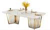 Splendid Steel Construct Marble Dining Table-Set / Lixa