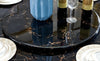European Handcrafted Round Marble Dining Table Set / Lixra