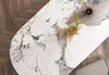 Light Finish Marble Dining Table Set / Lixra