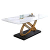X-Based Marble Finish Dining Table / Lixra